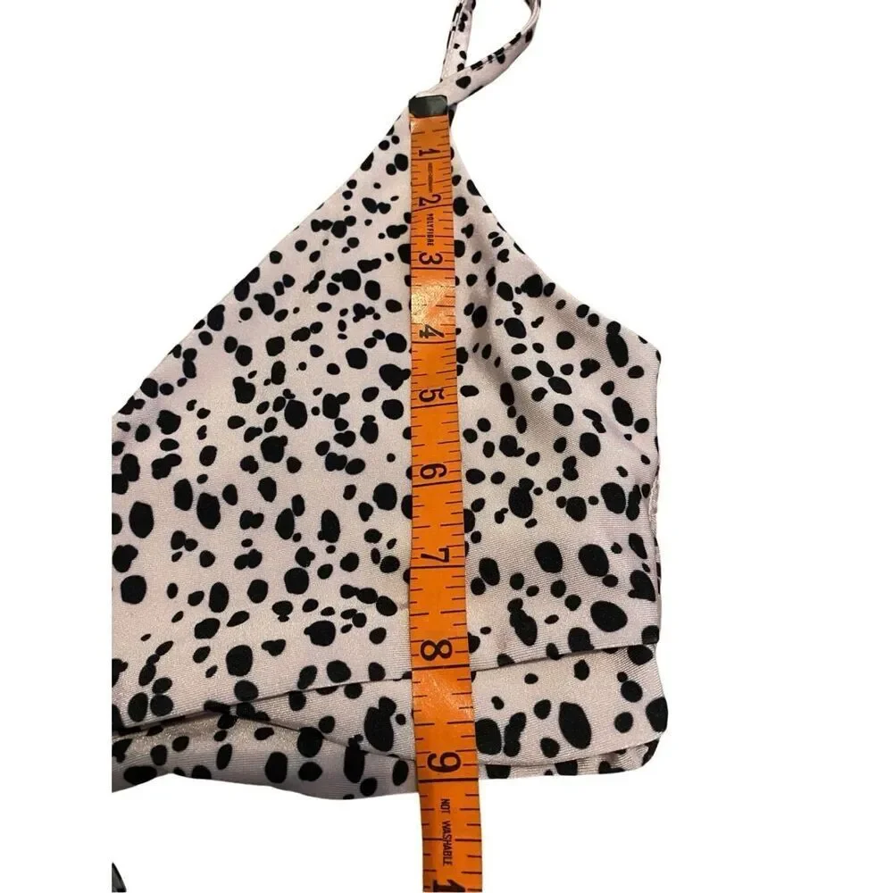 Nwt Nasty Gal Dalmatian Print Bikini Top Summer Beach Coastal Vacation